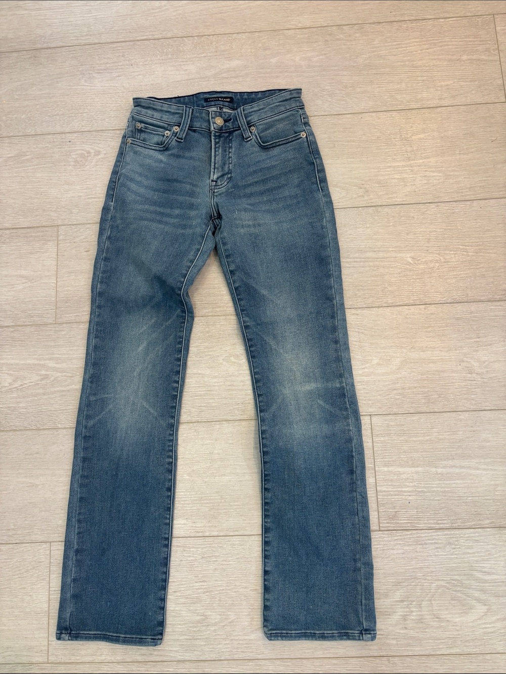 Lucky Brand Mid Rise Straight Sweet Blue Jeans size 0/ 25 A